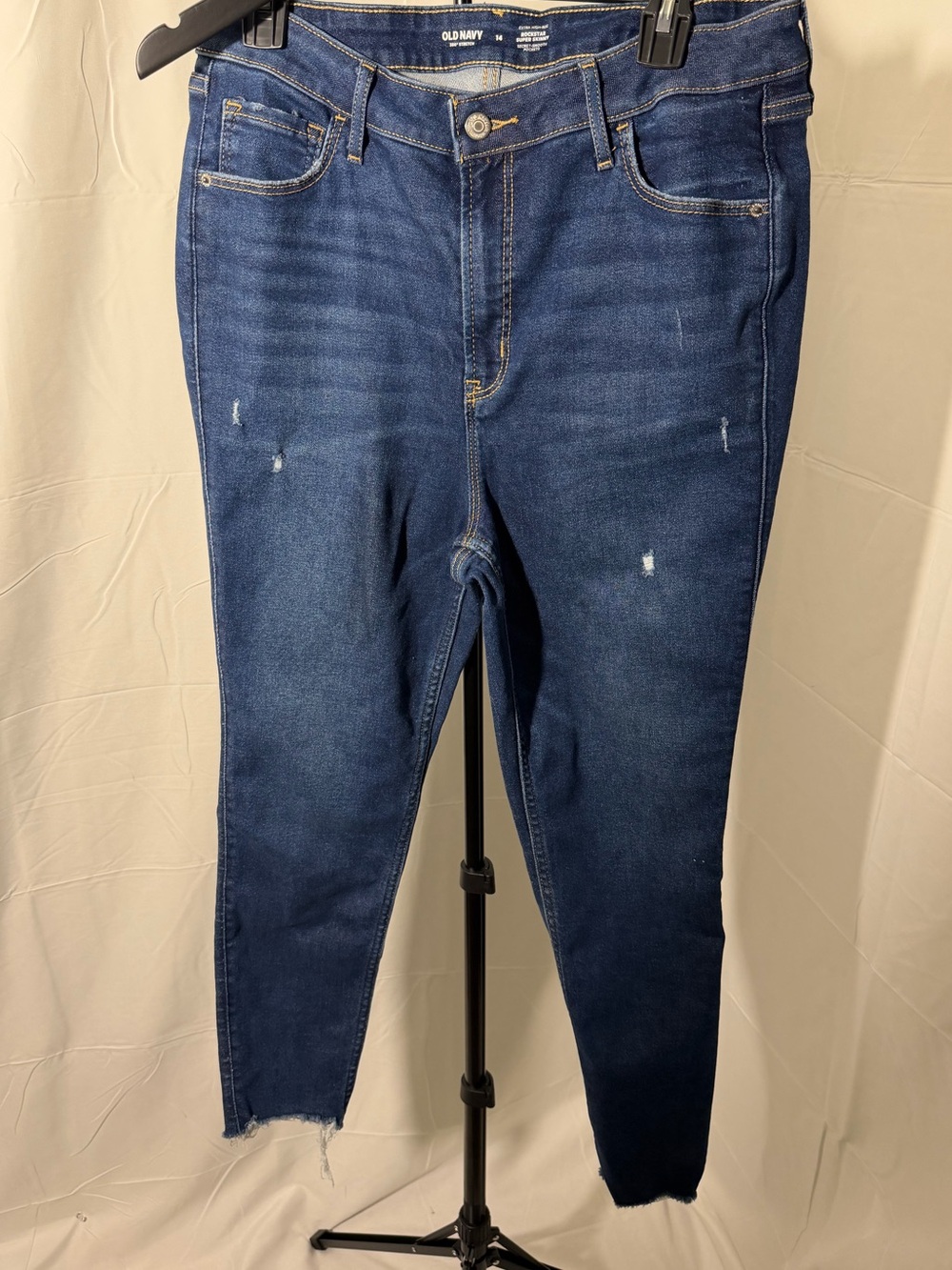 Old Navy Blue Distressed Skinny Jeans